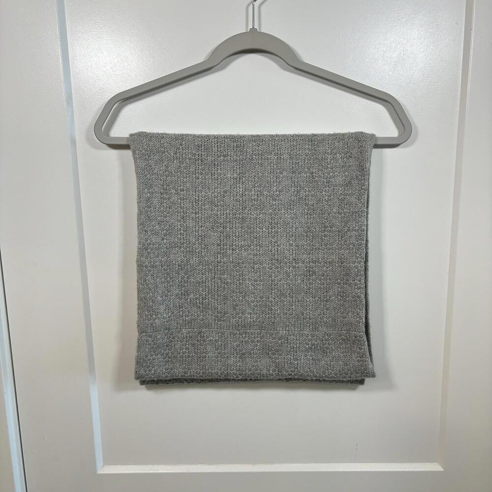 HALOGEN Wool Cashmere Infinity Wrap Scarf Gray Neutrals Capsule Essentials Cozy